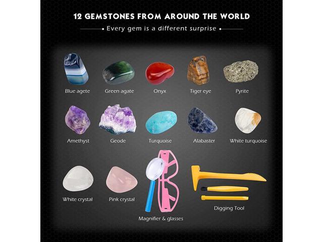 World Of Science Crystal Gemstone Digging Excavation Kit Kids Educational Toy 6+ 