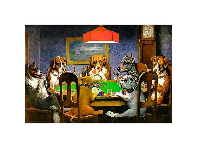 Details about   500-Piece Jigsaw Puzzle for Adult Children Dogs Playing Poker,... 