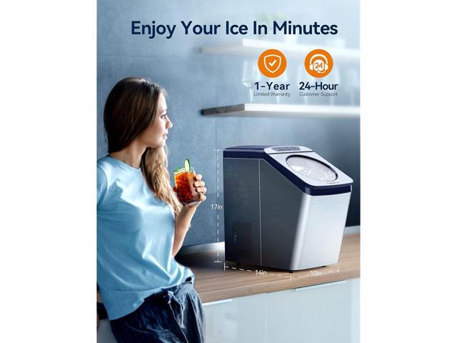 Zell Countertop Nugget Ice Maker, TopLoading Pebble Ice Maker