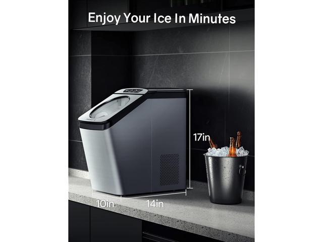 Zell Countertop Nugget Ice Maker, TopLoading Pebble Ice Maker