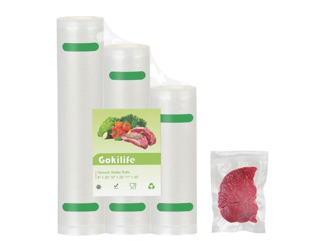 Gokilife Vacuum Sealer Bags -3 Pack of 10 x 20'Food Saver Bags, Commercial  Grade Vacuum