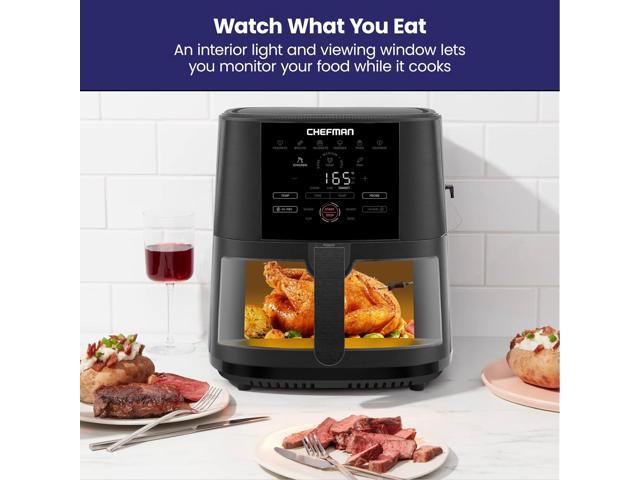 Zell 8 Quart Air Fryer, 8 in 1 Dual Basket with Independent Temperature Control(50+ Recipes), Dual Cook, Sync Finish and Shake Reminder Function, Dehy