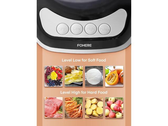 Zell Food Chopper, 5 Cup Food Processor Mini Electric, 250W Meat Grinder with 4 Bilevel Blades, Small Stainless Steel Mincer for Kitchen, Vegetable, O