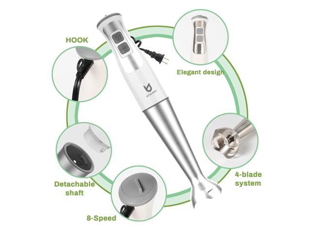 Zell 3In1 Immersion Hand Blender: 3Angle Adjustable With Variable 21Speed  Control, Powerful Hand Blender Electric For Milkshakes | Smoothies | Soup
