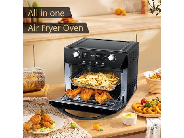 Zell 10In1 Convection Oven, 24Qt Air Fryer Combo, Countertop Air Fryer  Toaster Oven With Rotisserie & Dehydrator, Rich Accessories, Black 
