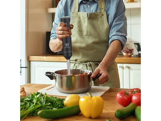 Zell Cordless Hand Blender, Variable Speed Immersion Blender Handheld  Rechargeable, With Fast Charger, Egg Whisk, For Smoothies, Milkshakes,  Hummus And Soups White 