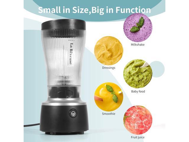 La Reveuse Personal Size Blender 250 Watts Power for Shakes Smoothies Seasonings Sauces with 1 Piece 15 oz Cup,1 Piece 10 oz Mug