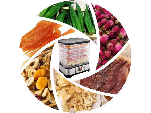 Zell Food Dehydrator, Electric 400W 5 Trays Hydrator Machine With 48H Timer  And 95176 Temperature Control For Fruit Vegetable Meat Beef Jerky Herb