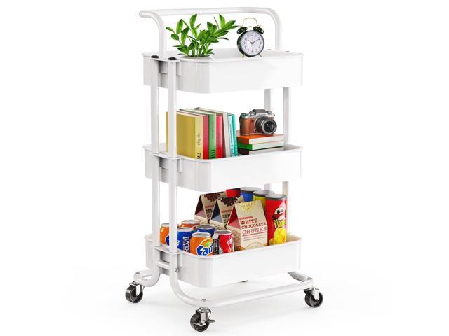 Buy Luxor 32 x 18 2-Tub/1-Flat Middle Shelf Utility Carts