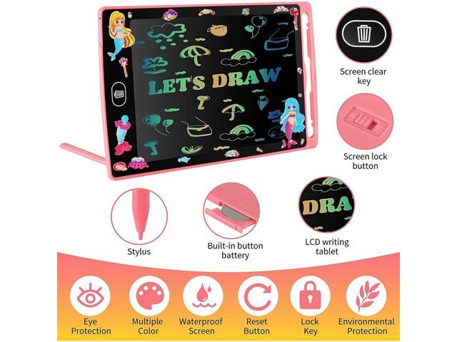 LCD Writing Tablet Doodle Board, Colorful Drawing Pad, Electronic Drawing  Tablet, Drawing Pads,Travel Gifts for Kids Ages 3 4 5 6 7 8 Year Old Girls