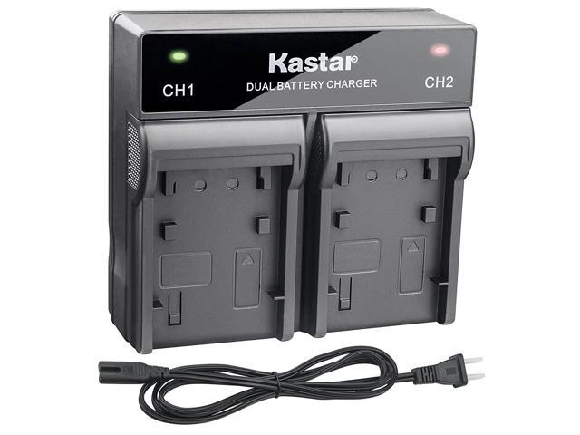 Kastar Fast Dual Charger for Sony NP-F970 NP-F975 NP-F960 NP-F950 NP-F930 NP-F770 NP-F750 NP-F730 NP-F570 NP-F550 NP-F530 NP-F330 and 308C TTV-204 Pad-22 LED Video Light or Moniter Backup Battery 