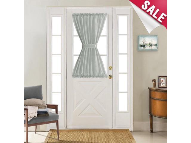 French Door Curtains For French Doors 1 Panel Faux Silk Privacy