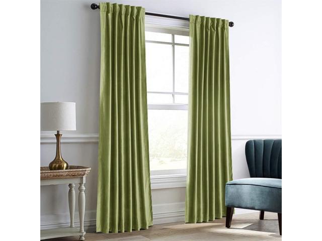 Dreaming Casa Green Velvet Curtains For Living Room Thermal