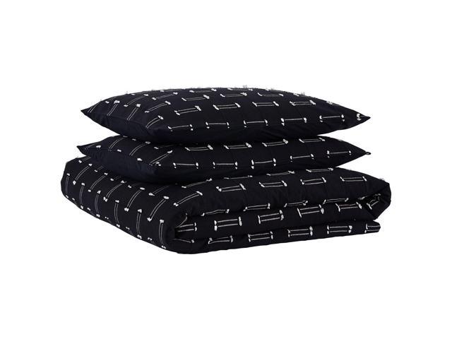 Rivet Global Textured Duvet Cover Set King Black Newegg Com