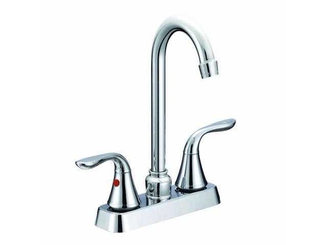 Aqua Plumb Two Handle Goose Neck Bar Faucet 1822025 Newegg Com