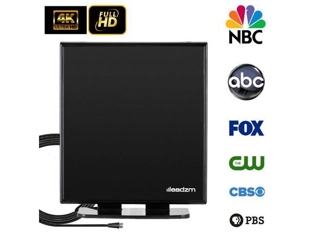 Leadzm 50miles Range Flat HD Digital Indoor Amplified TV Antenna with Amplifier