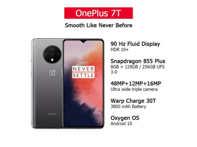 OnePlus 7T 256GB HD1900 GSM Factory Unlocked 4G LTE 6.55" Fluid Display