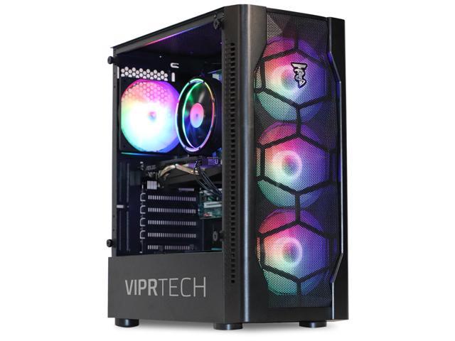 ViprTech.com Gaming PC Computer Desktop - Intel Core i7 (8-Core), Radeon R7 250 2GB, 8GB RAM, 500GB HDD, RGB, WiFi, Windows 10 Pro, 1 Year Warranty
