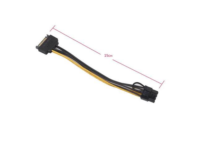 15pin Sata Male To 8pin62 Pci E Power Supply Cable 20cm Sata Cable 15 Pin To 8 Pin Cable 4498