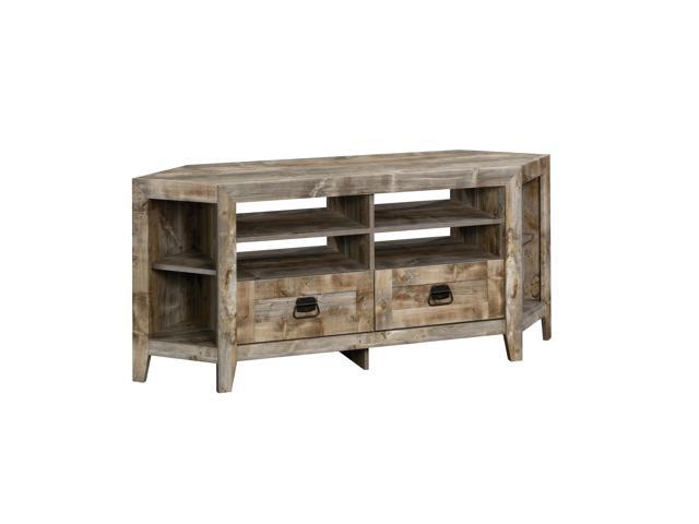 Sauder 424989 Granite Trace Corner Entertainment Credenza Rustic