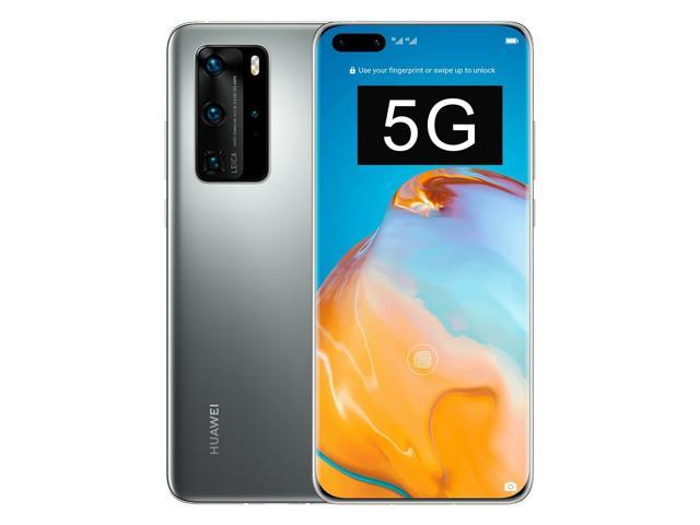 スマートフォン/携帯電話 スマートフォン本体 Huawei P40 Pro (5G) ELS-NX9 Dual/Hybrid-SIM 256GB (GSM Only | No CDMA)  Factory Unlocked Smartphone - Silver Frost