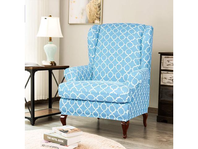 Subrtex 2pcs Wingback Chair Slipcovers Wing Chair Armchair