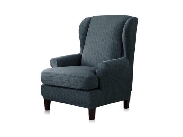 Wing Chair Slipcovers Stretch Wingback Armchair Cover 2 Piece Sofa Furniture Protector With Printing Pattern Newegg
