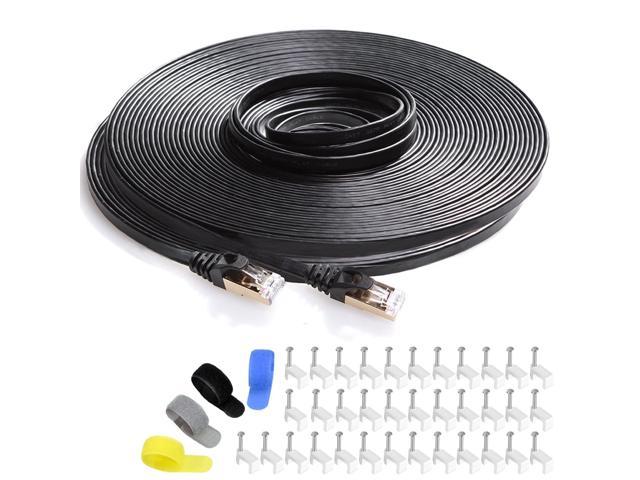 Outdoor Cat 7 Ethernet Cable 75ft, 26AWG Heavy-Duty Cat7 Networking Cord  Patch Cable RJ45 Transmission Speed 10GbpsTransmission Bandwidth 600Mhz LAN