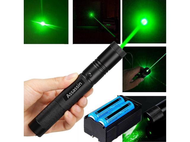Battery Charger 532nm Green Laser Pointer Visible Beam Lazer Pen Star Cap 