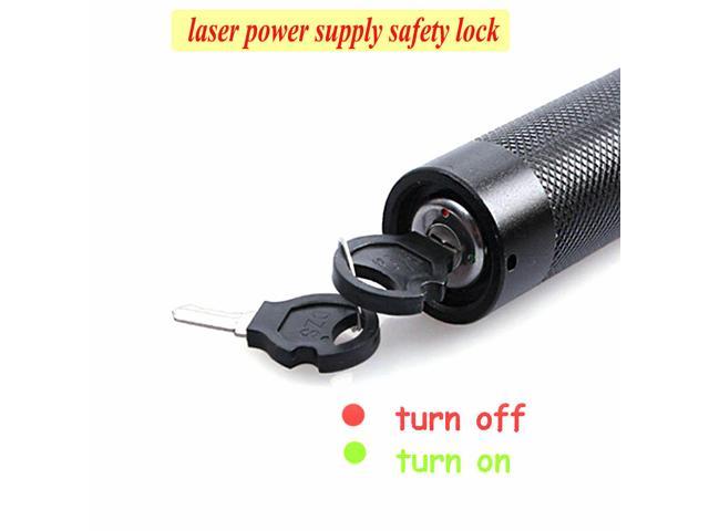2x 500Mile 532nm 303 Green Laser Pointer Pen Visible Beam+Star Cap+18650 Battery 