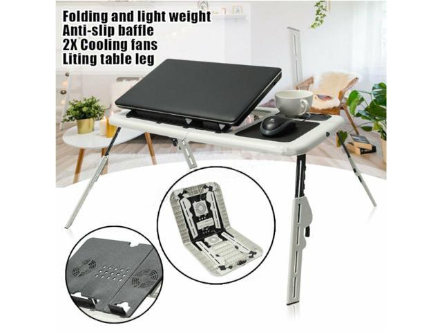 Laptop Lap Desk E Table Bed Foldable Table With 2 Usb Cooling Fans