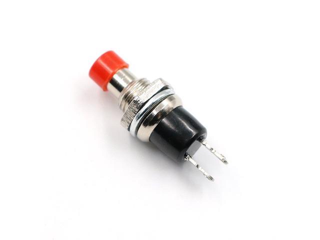 5PCS Red Lockless ON//OFF Push button Switch Press the reset switch PBS-110