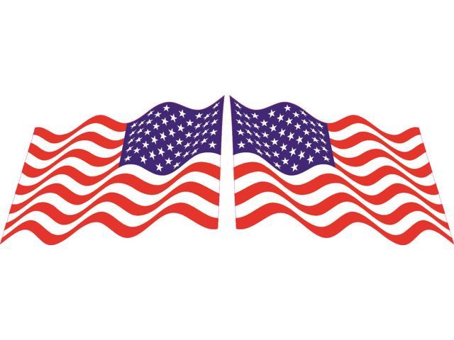 Electrician Decal American US USA Waving Flag Vinyl Hard Hart Sticker Decal