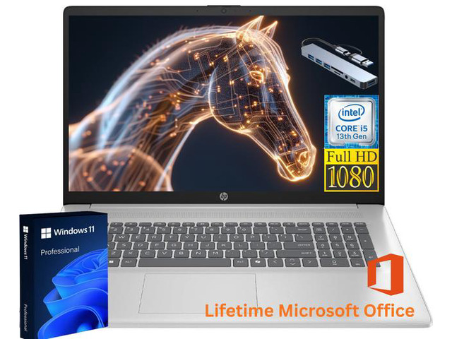 HP 17 Business and Student Laptop Computer,17.3" FHD Laptop, Intel Core ...