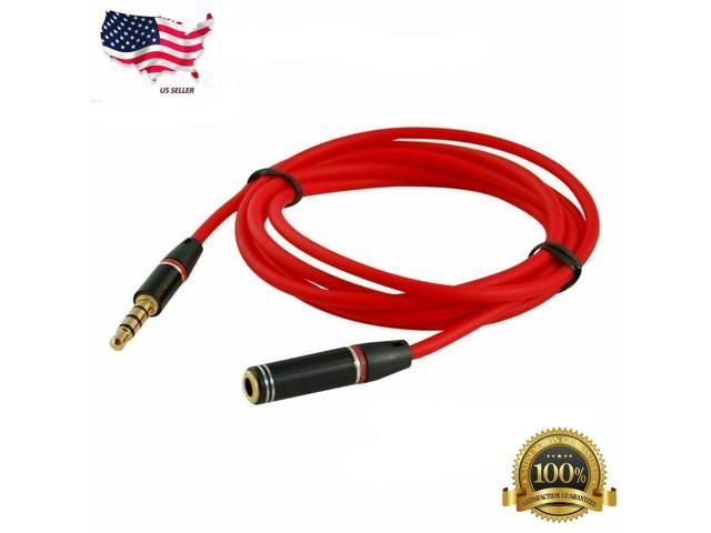 4FT 3.5mm 4-Pole AUX Cable Cord Stereo Audio Headphone Male to Male NEW 