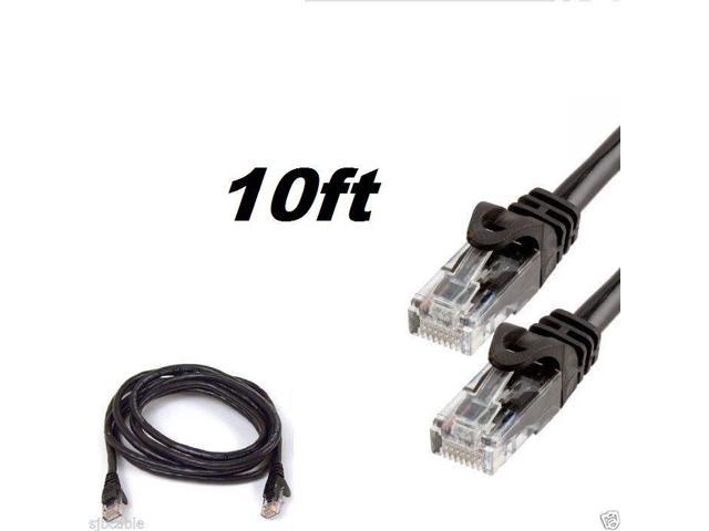 Cat 6 CAT6 Patch Cord Cable 500mhz Ethernet Internet Network LAN RJ45 UTP BLACK 