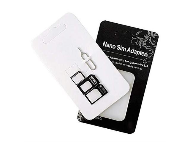 Sim Card Adapter Nano Micro Standard 4 In 1 Converter Kit With