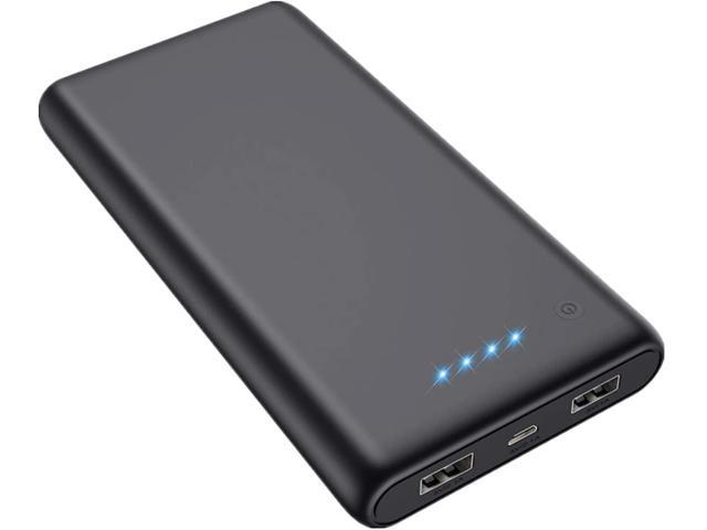 Portable Charger Power Bank 25800mAh Huge Capacity External Battery Pack Dual Output Port with LED Status Indicator Power Bank for iPhone, Samsung Galaxy, Android Phone,Tablet & etc(Black)