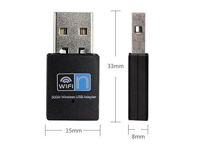 Mini 300Mbps USB Wireless WiFi LAN Network Receiver Card Adapter For Desktop PC