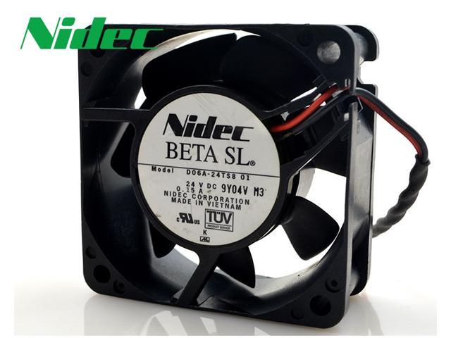 Nidec D06A-24TS8 01 24V 0.15A 6CM 60*60*25MM 6025 2-wire Dual Ball ...