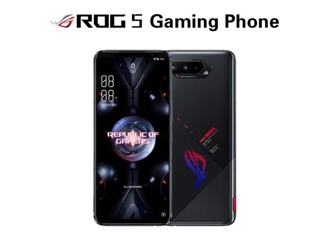 Tencent Version-Original Global Rom Vesion ASUS ROG Phone 5 5G Snapdragon 888 Game Phone RAM 8GB/12GB/16GB ROM 128GB/256GB Dual Sim (GSM Only | No CDMA) Unlocked - Black(In Hand)