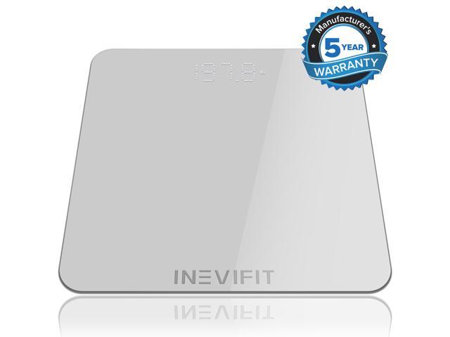 INEVIFIT BATHROOM SCALE, Highly Accurate Digital Bathroom Body Scale,  Measures Weight up to 400 lbs - Black
