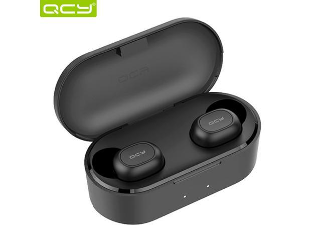 QCY T2C TWS Earphone Blutooth 5.0 Headphone 3D stereo Dual Mic Noise Cancelling Headset with charging box-Black