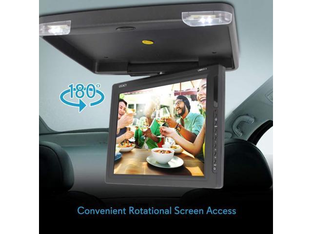 Legacy LMR17.1 Hi-Res 15.1-Inch Flip Down Roof Mount LCD Video Display Monitor and IR Transmitter