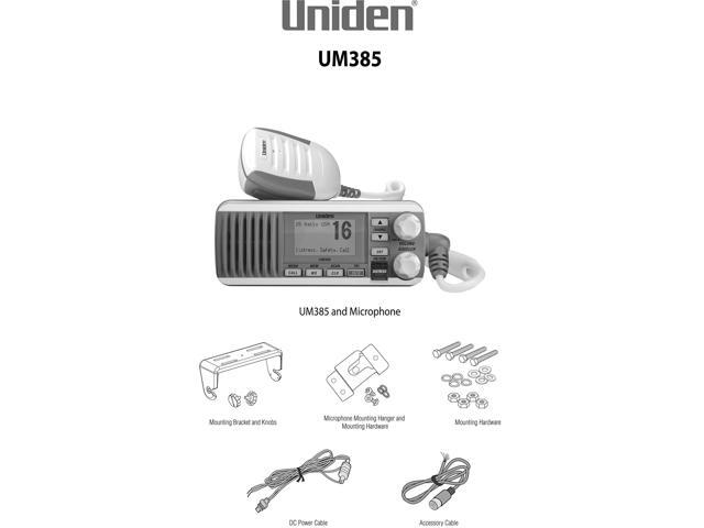 White Uniden UM385 Fixed Mount VHF Radio