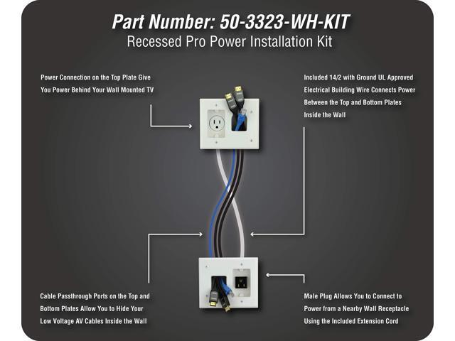 cable organizer kit with power solution