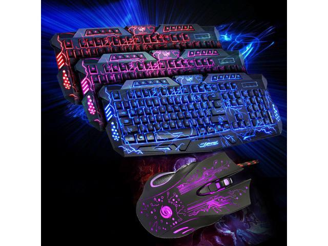 Keyboard Mouse Set Adapter for PS4 PS3 Xbox One and Xbox 360 Gaming Rainbow LED