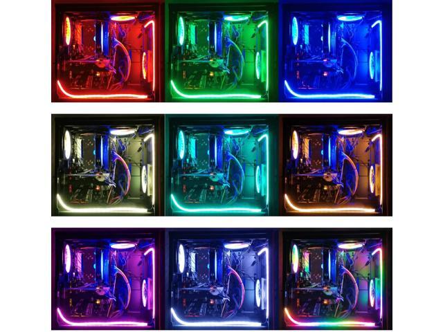 Airgoo Addressable RGB 120mm Fan Halo, 1 Pack WS2812B RGBIC 