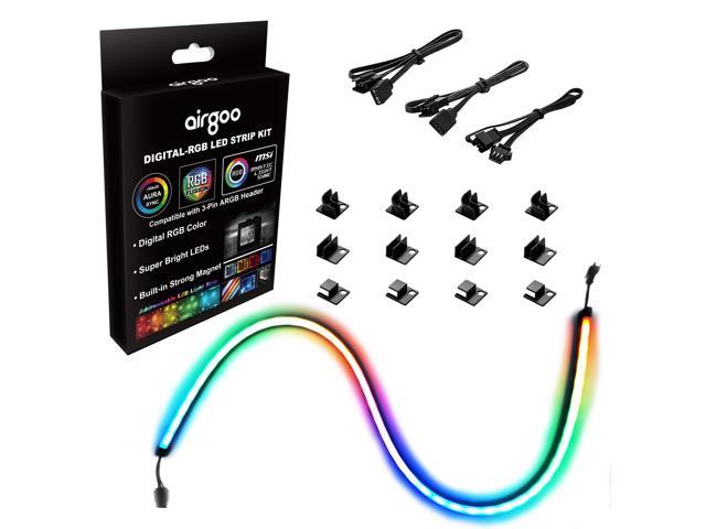 4x RGB DreamColor RGBIC LED Interior Car Strip Lights Color Changing APP Control