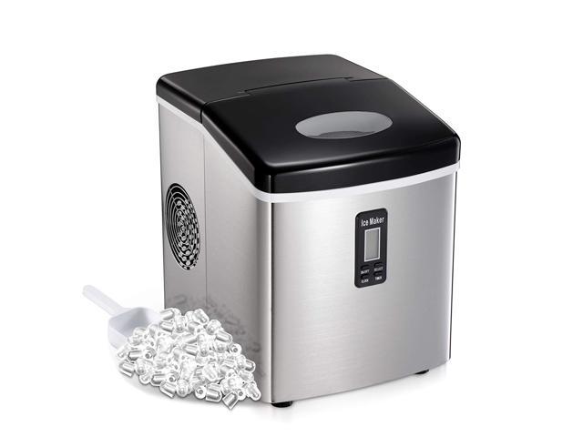 Aglucky Stainless Steel Cover Countertop Ice Maker Machine